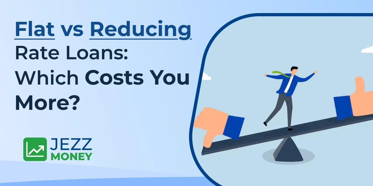 Comparison between flat rate and reducing rate loans to identify which costs more
