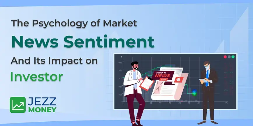 Illustration showing how news sentiment influences investor psychology in the stock market